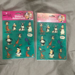 2 New vintage sticker packs Opus and Bill - 90s stickers stickers